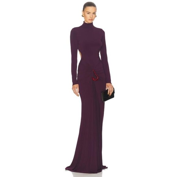 NWT SILVIA TCHERASSI Lena Dress in Burgundy - Picture 1 of 4
